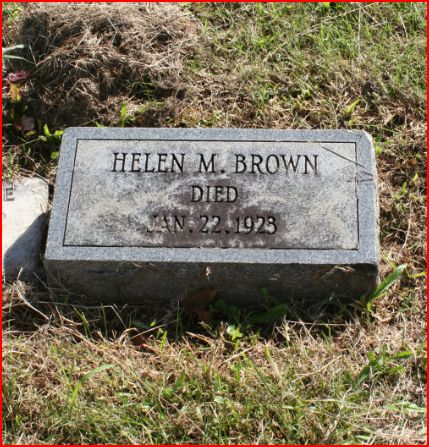 Photo of headstones/Helen M Brown d 1923 hdstn Riverview cem Richmond VA